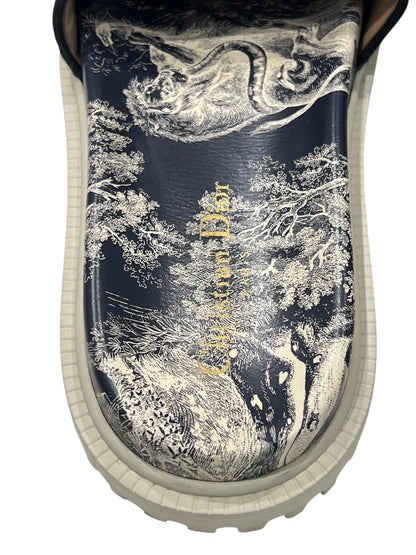 Dior - mules Dway motif toile de jouy T39,5