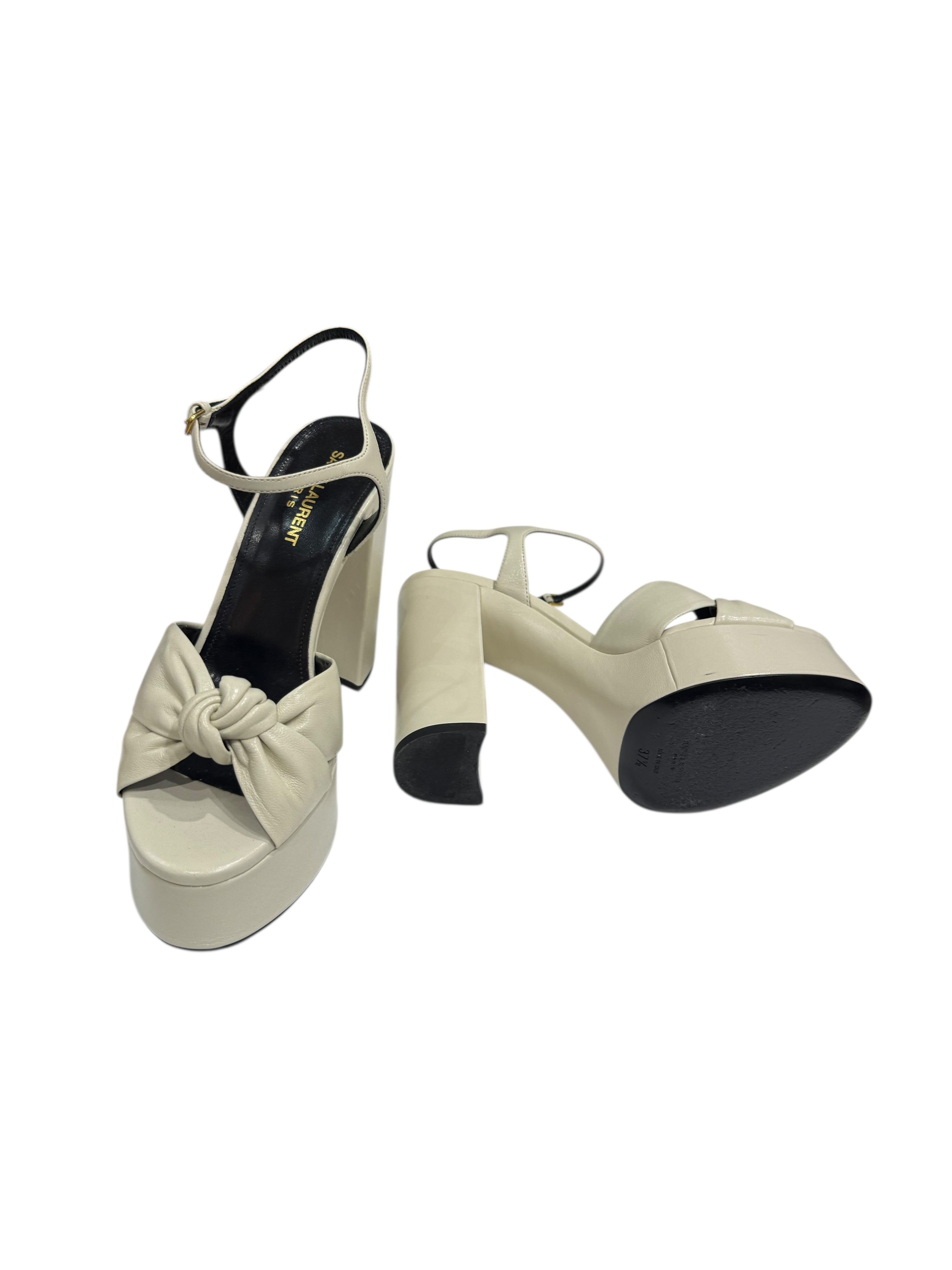 Saint Laurent - White Bianca sandals size 37 1/2