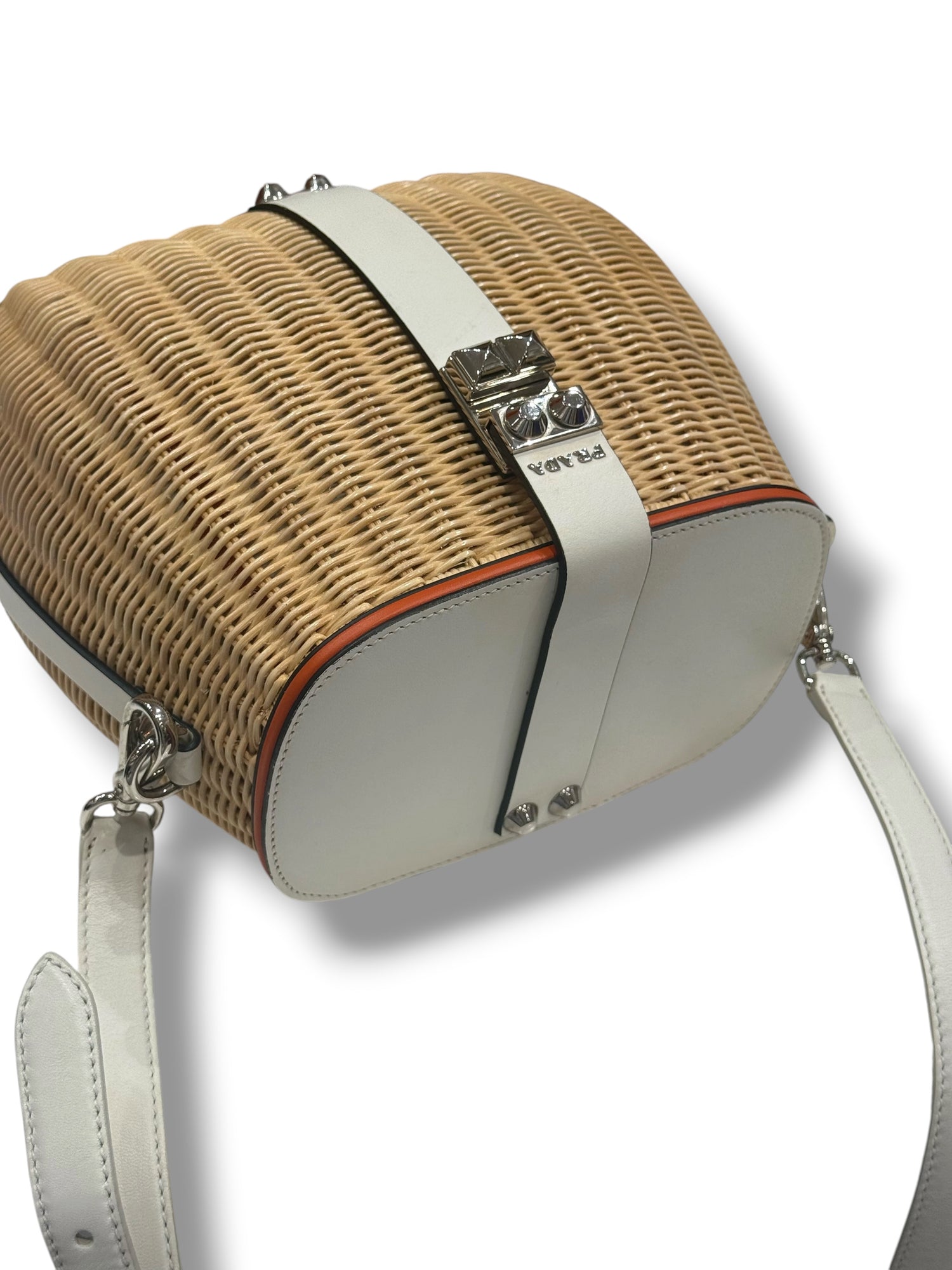 Prada - Sac Midollino beige