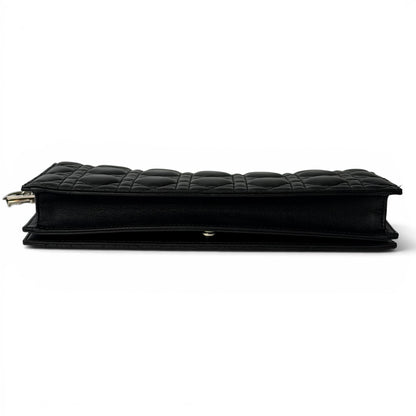 Dior - Pochette Lady Dior en cuir cannage noir