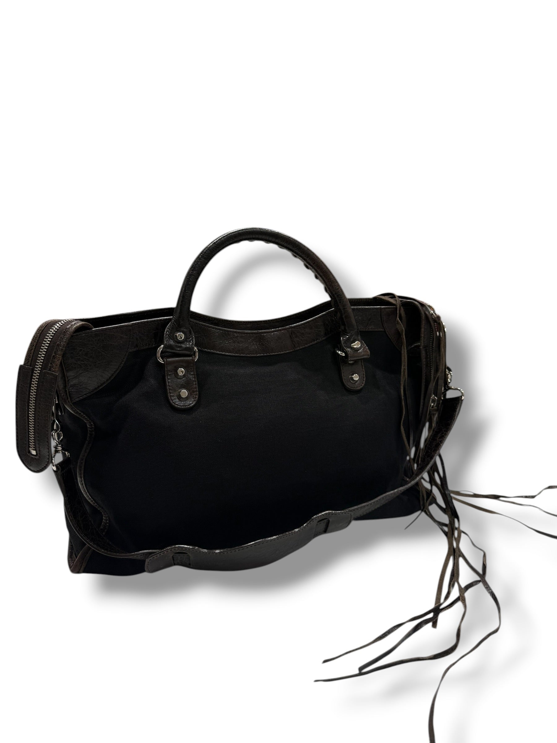 Balenciaga - Sac city avec bandoulière en cuir et toile