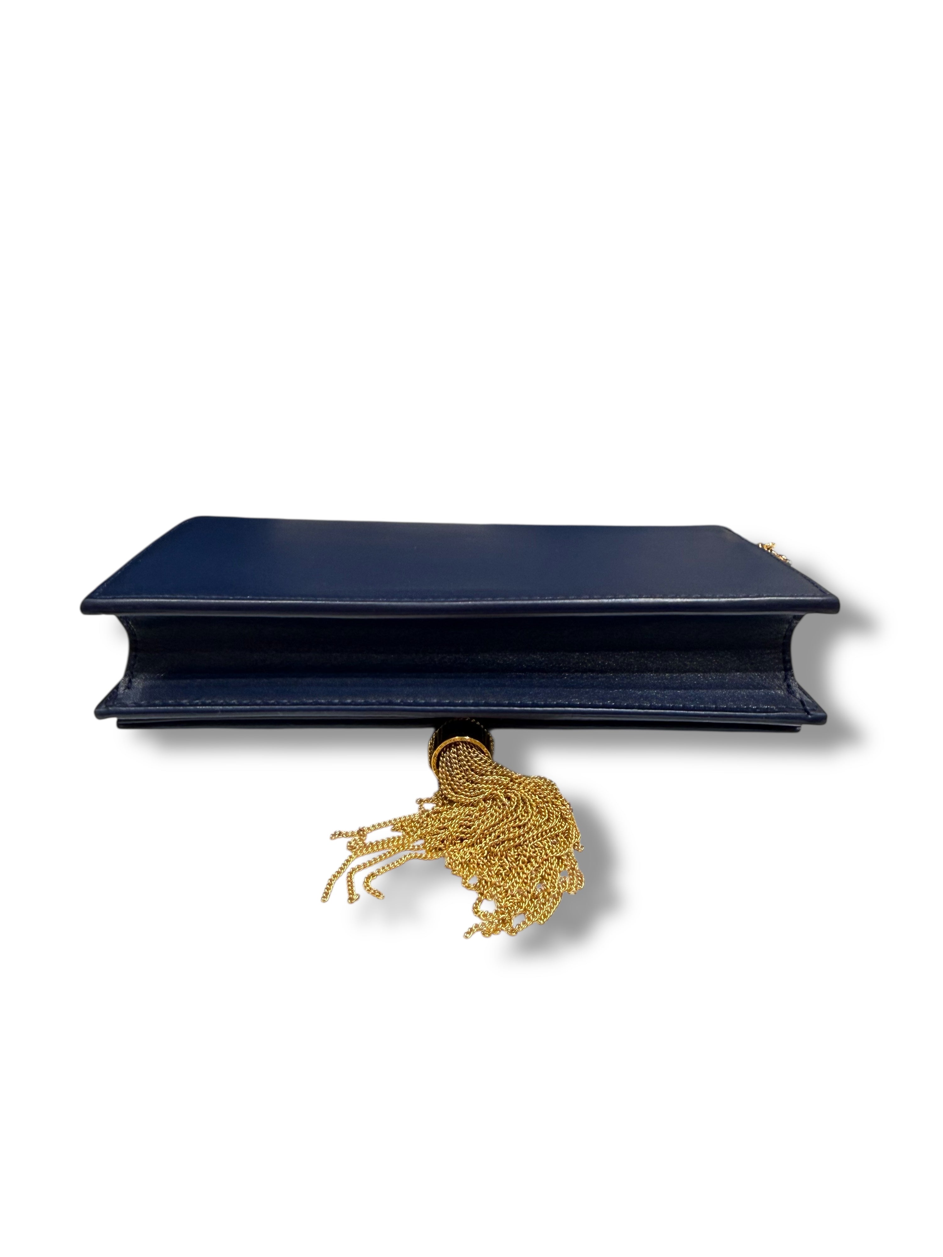 Saint Laurent - Borsa Wallet on Chain Kate Bleu Navy