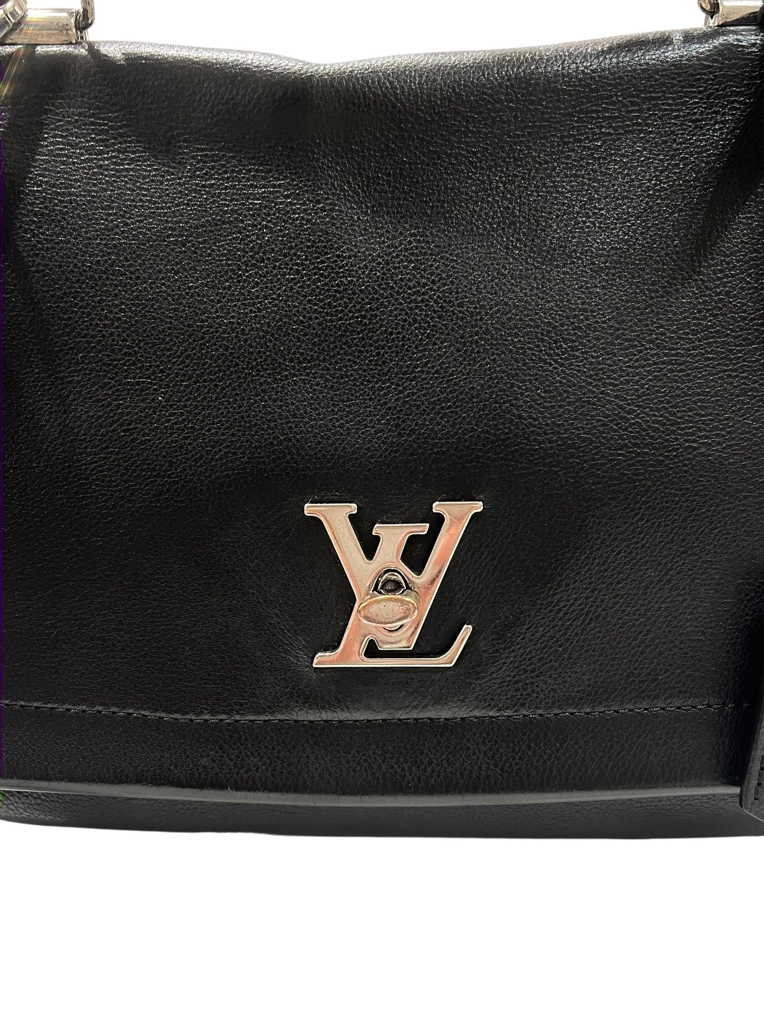 Louis Vuitton - sac lockme bandoulière cuir noir