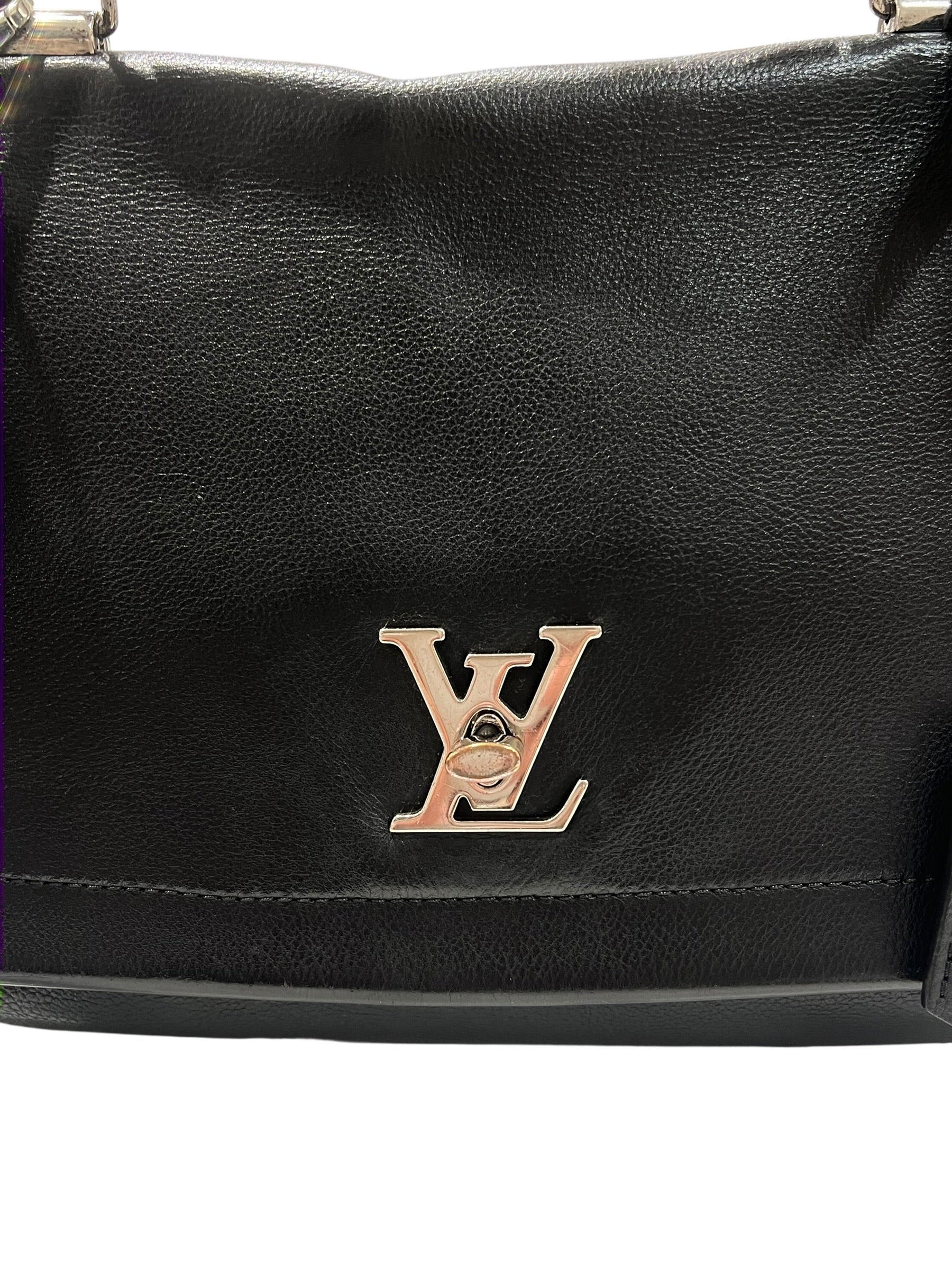 Louis Vuitton - sac lockme bandoulière cuir noir