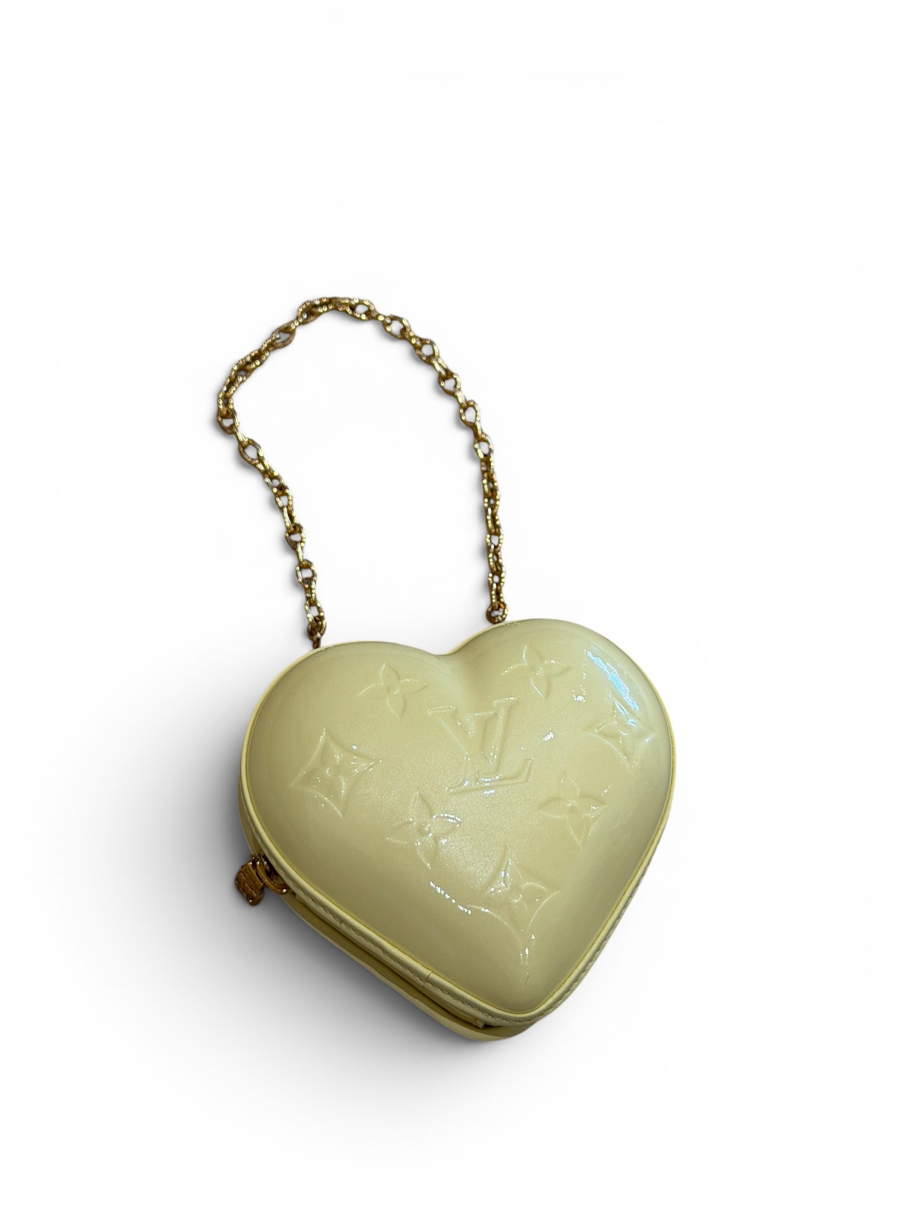 Louis Vuitton – Kleine Herz-Tasche, limitierte Edition, aus Lackleder mit Empreinte-Prägung