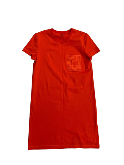hermes orange dress Vintage Long Dress