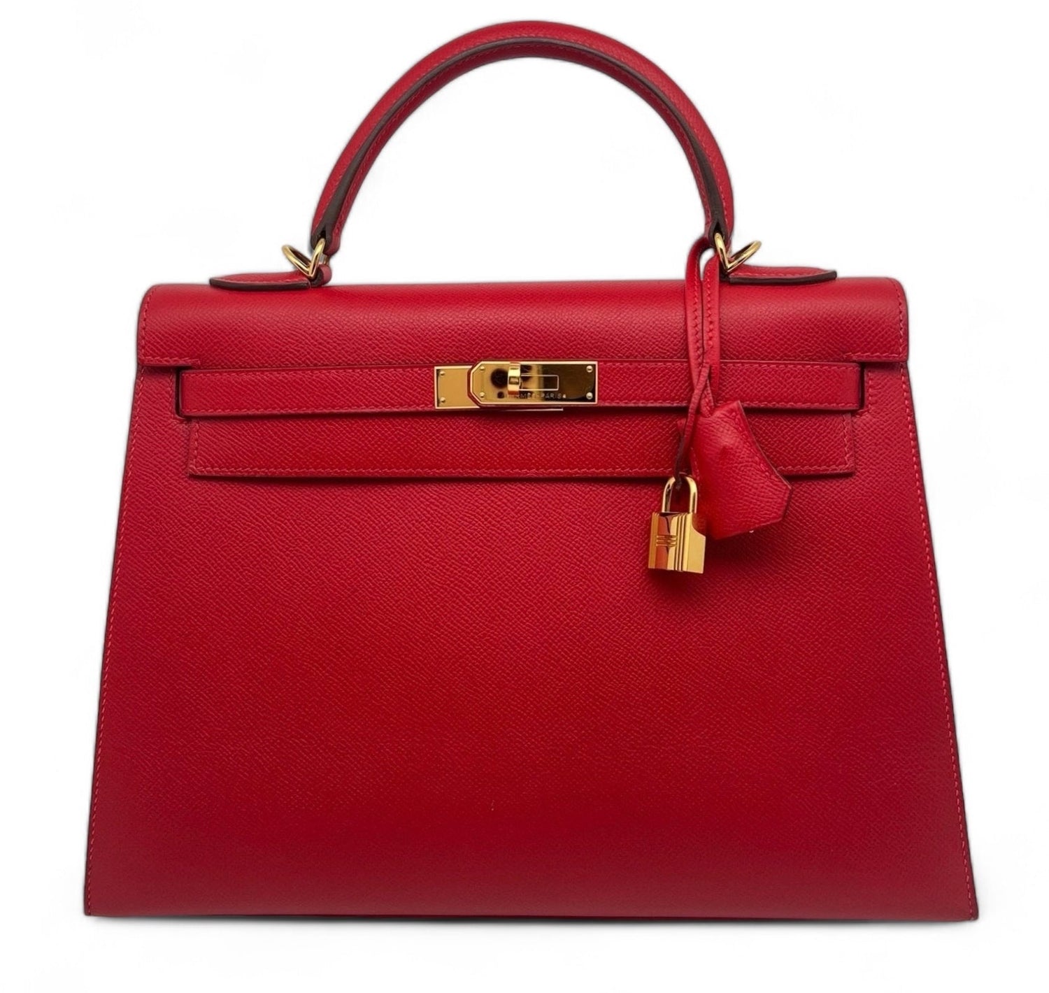 Hermès - Borsa Kelly 32 Sellier Epsom Casaque rossa