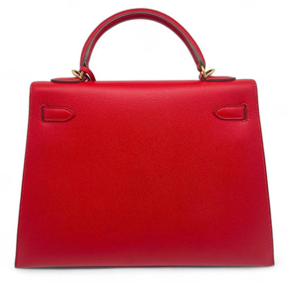 Hermès - Borsa Kelly 32 Sellier Epsom Casaque rossa