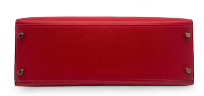 Hermès - Borsa Kelly 32 Sellier Epsom Casaque rossa