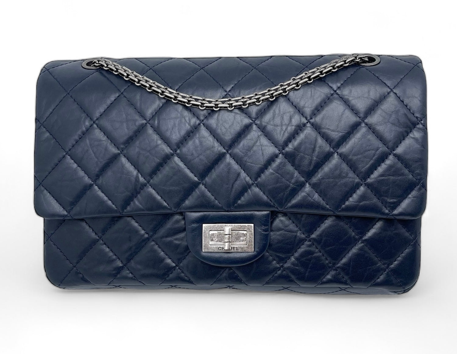 Chanel - Borsa 2.55 blu navy