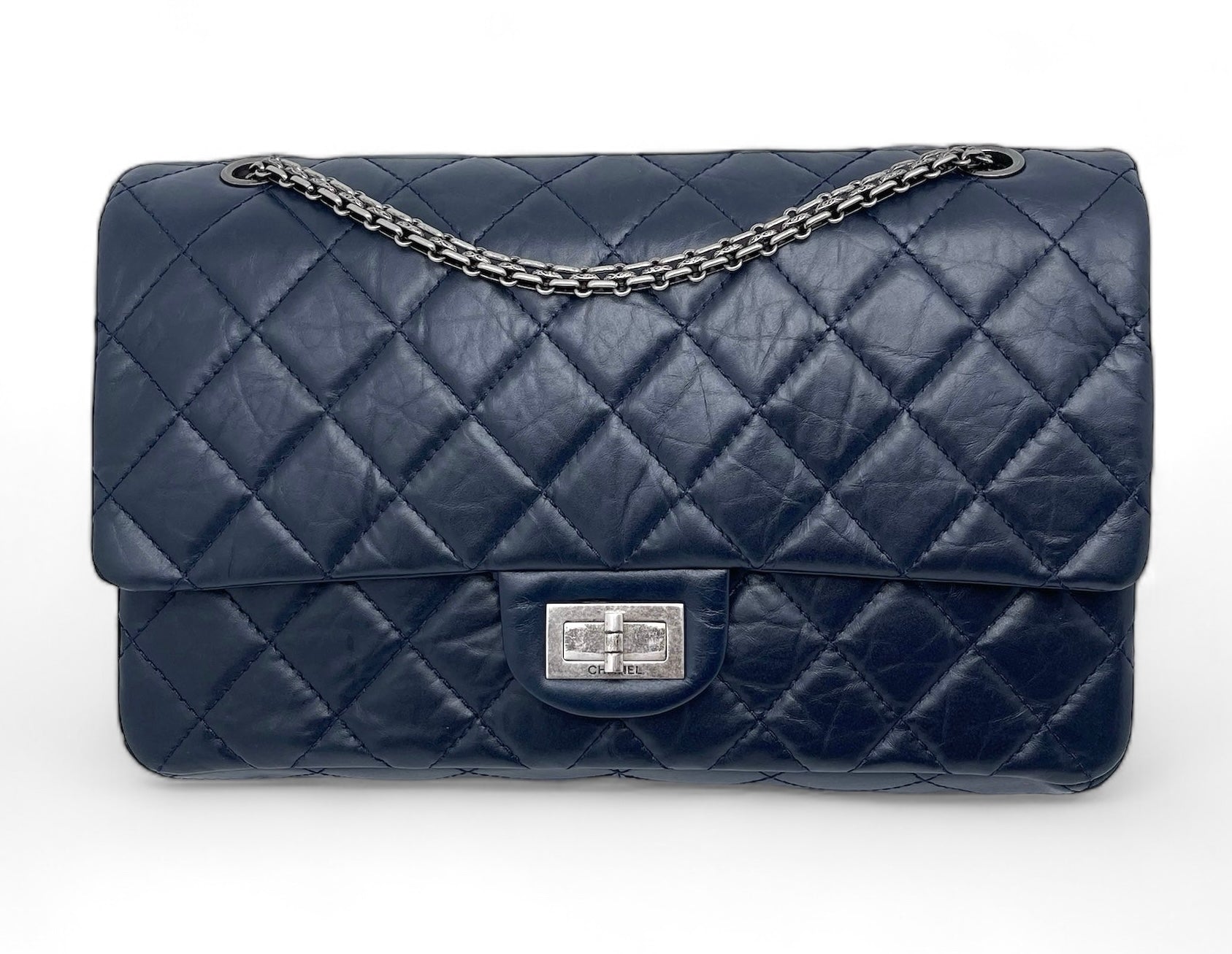 Chanel - Borsa 2.55 blu navy