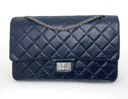 Chanel - Borsa 2.55 blu navy