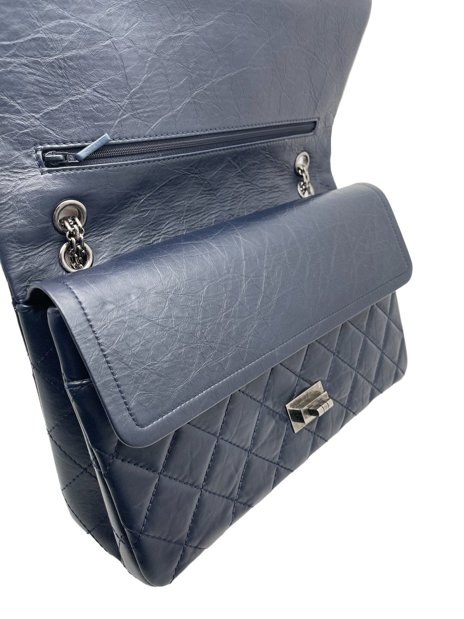 Chanel - Borsa 2.55 blu navy