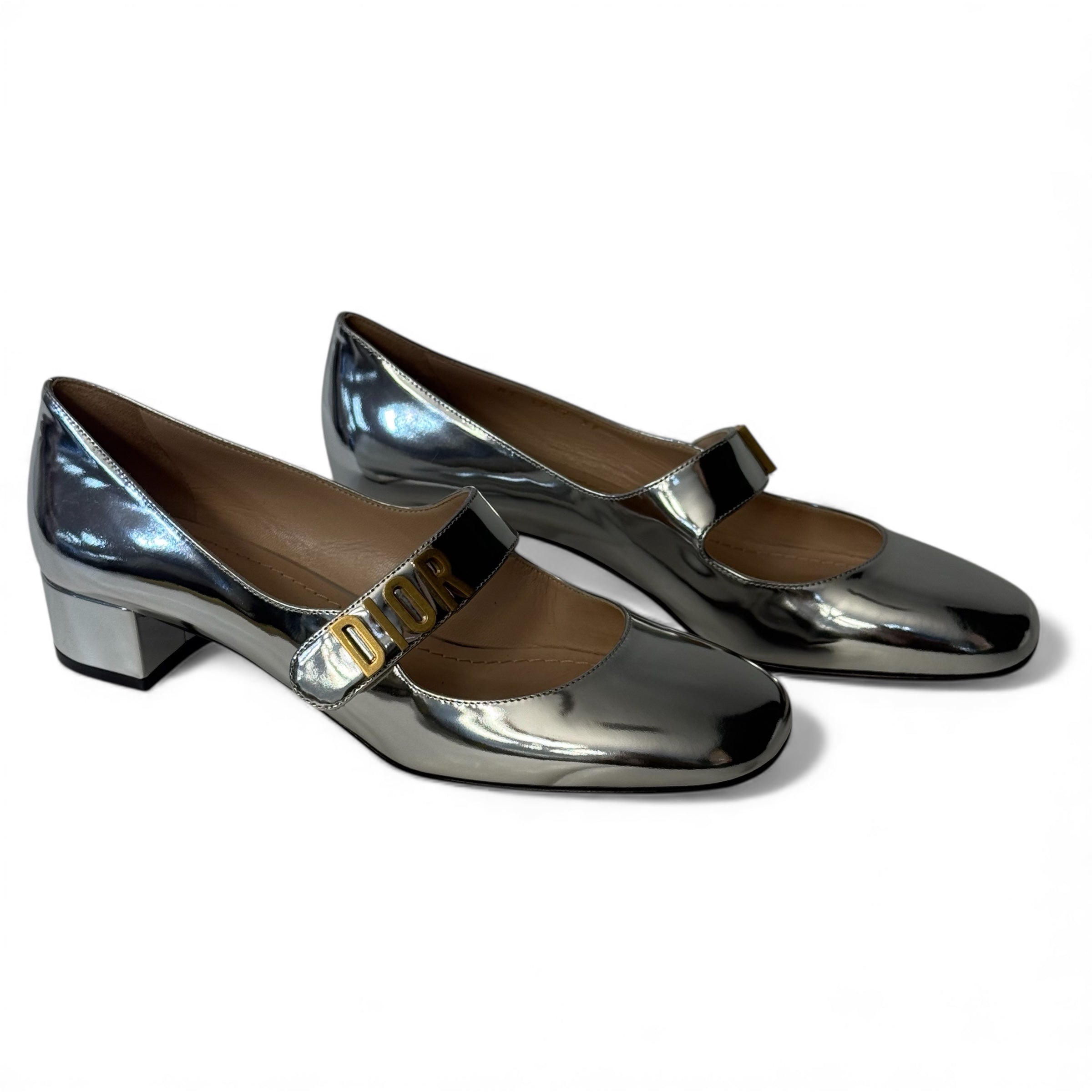 Dior - Silberne Ballerinas Gr. 39