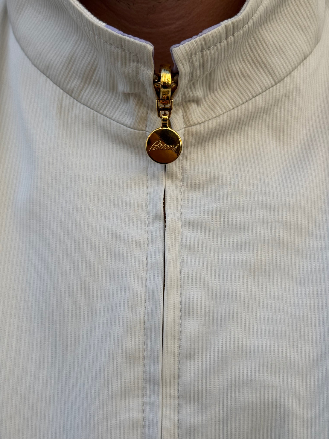 Brioni - Veste Reversible Blanc cassée/ violet