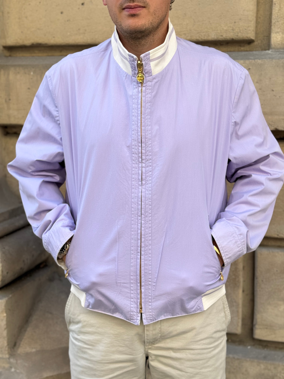 Brioni - Reversible jacket, off-white/purple