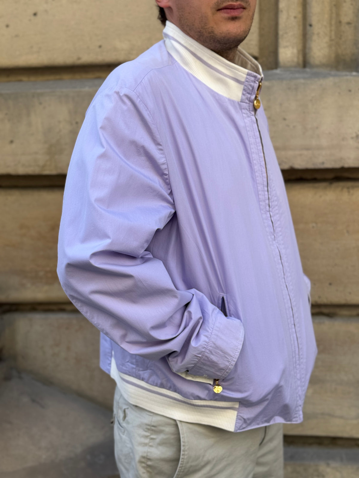 Brioni - Reversible jacket, off-white/purple