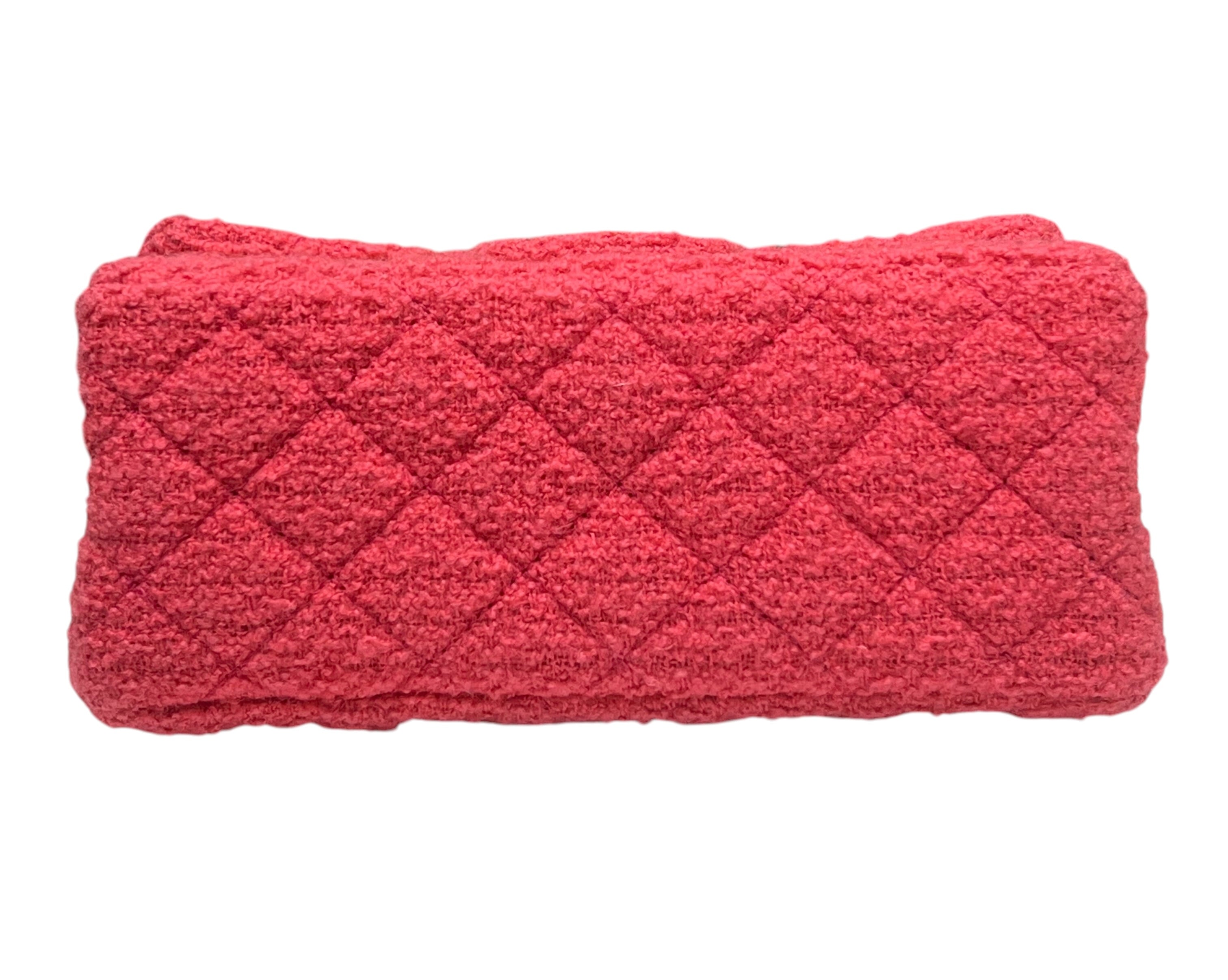 Chanel - sac 2.55 mini rectangle tweed fushia