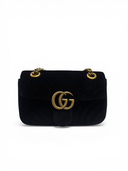 Gucci Sac à Bandoulière GG Marmont en Velours | Les Folies d’Eugénie