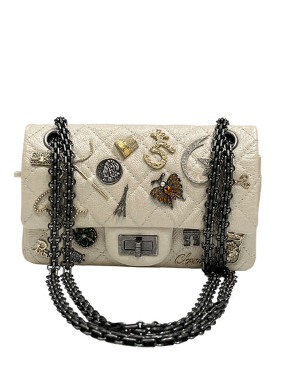 Chanel - sac 2.55 mini édition limitée écru irisé