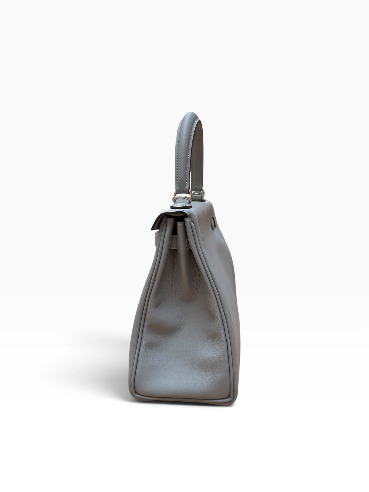 Hermès - Sac Kelly 25 Veau Swift Gris Pantin