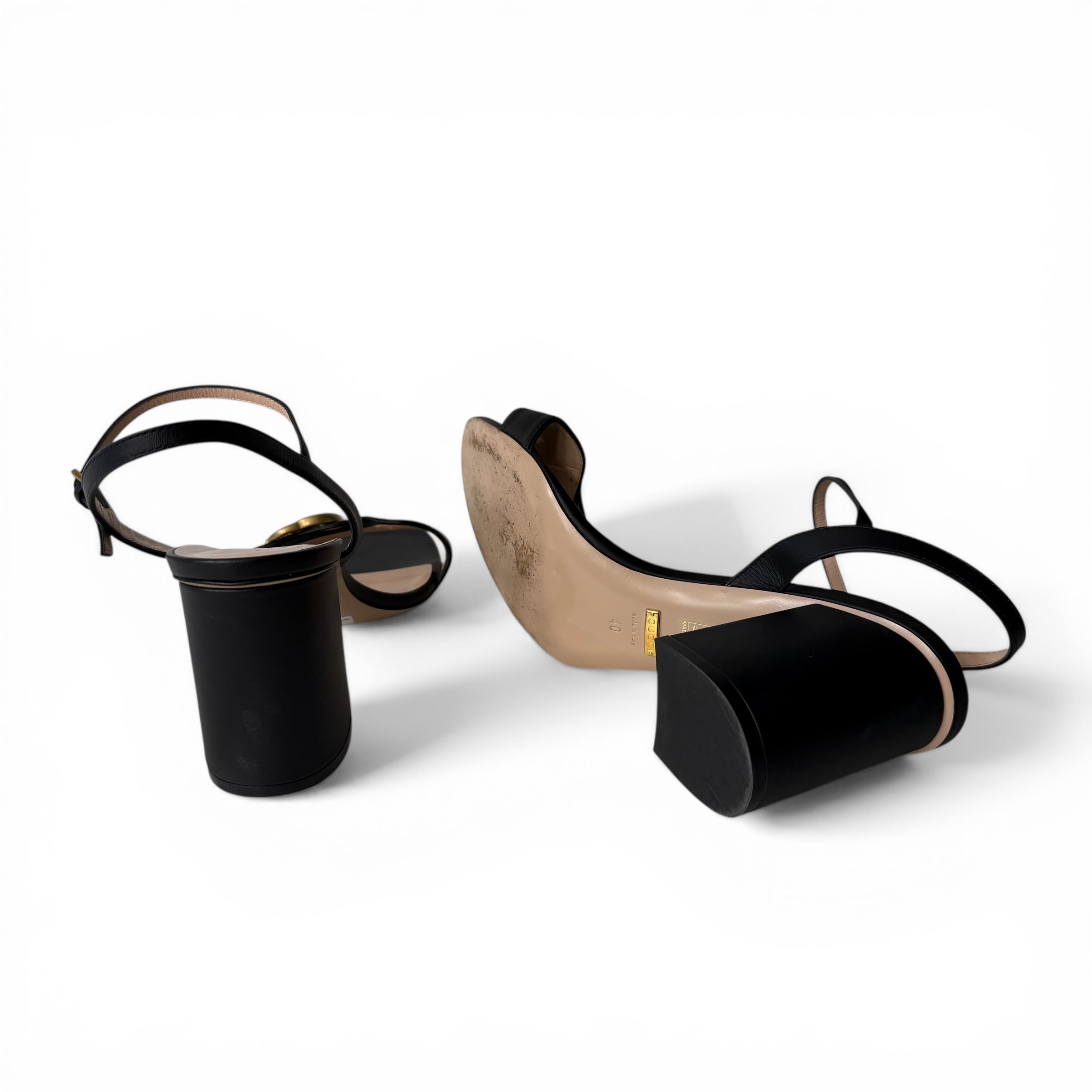 Gucci Sandales à Talons GG Marmont T.40 Noires | Les Folies d’Eugénie