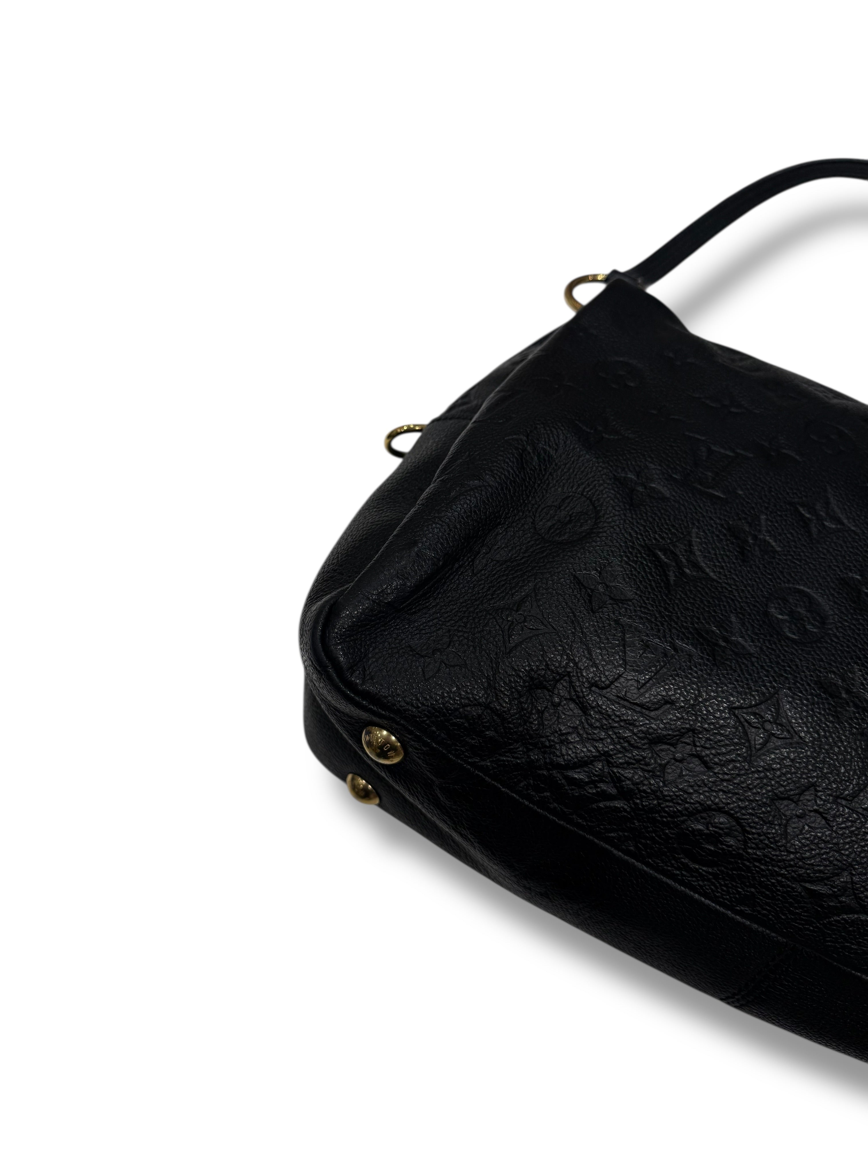 Louis Vuitton - Sac Ponthieu cuir empreintes noir