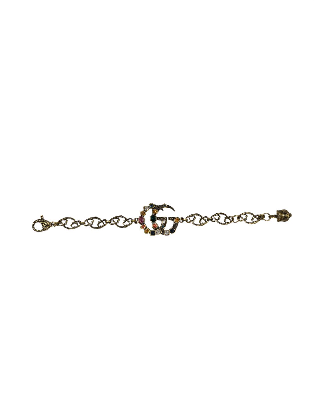 Gucci – Bracelet Double G pierres multicolores