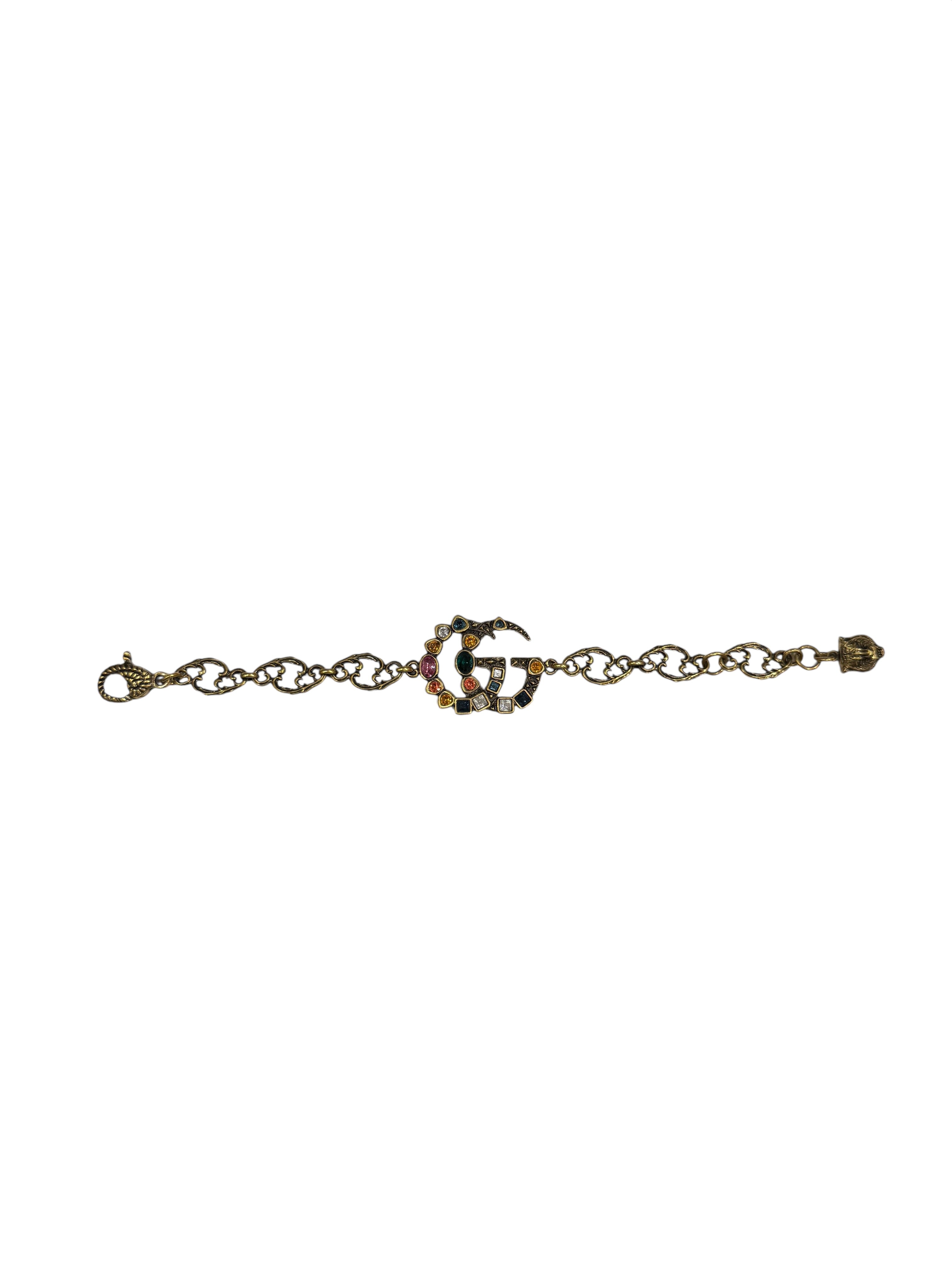 Gucci Bracelet Double G Pierres Multicolores | Les Folies d’Eugénie