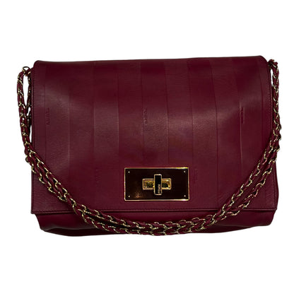FENDI - sac Claudia cuir bordeaux