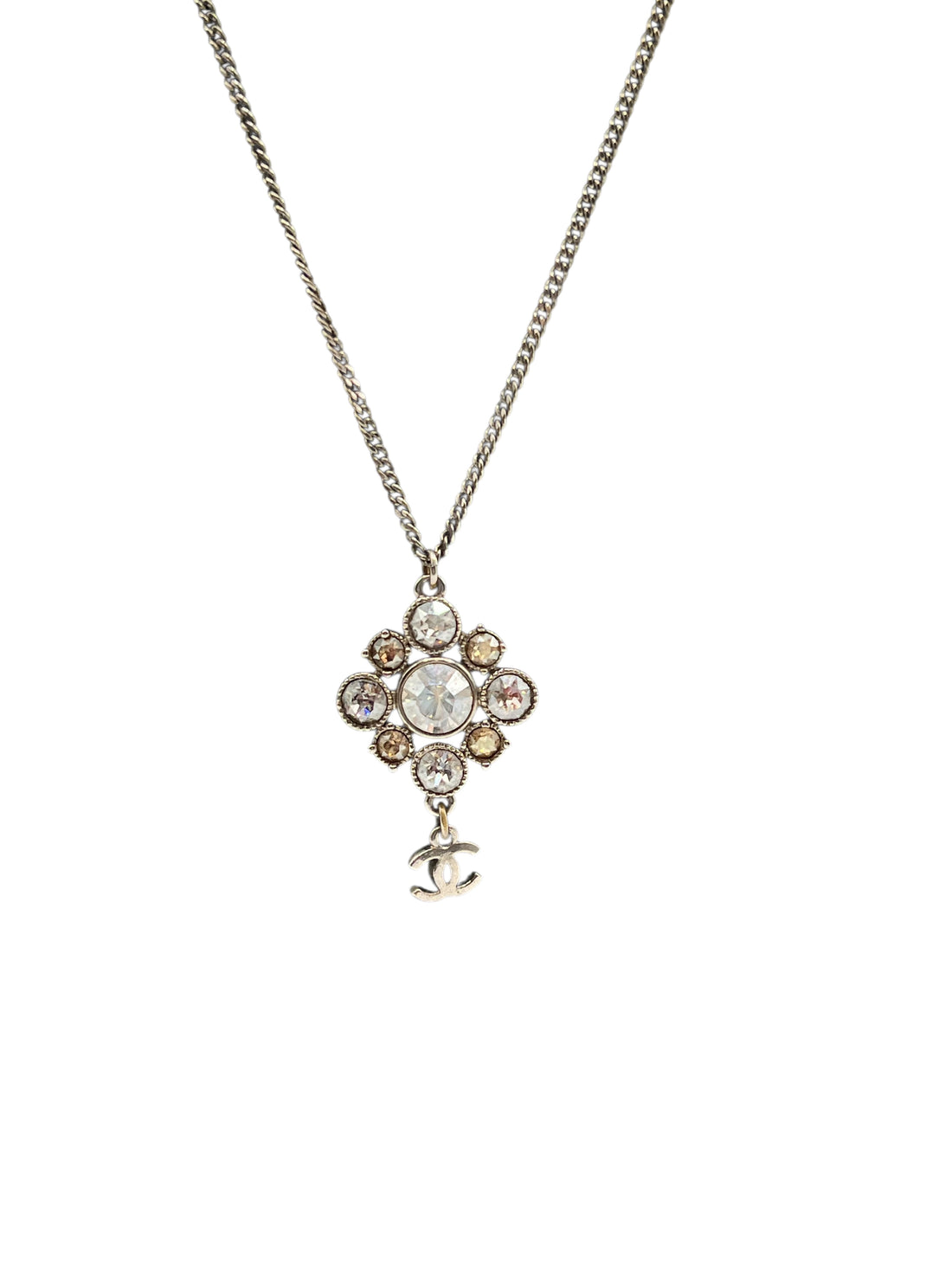 Chanel - Collier pendentif strass