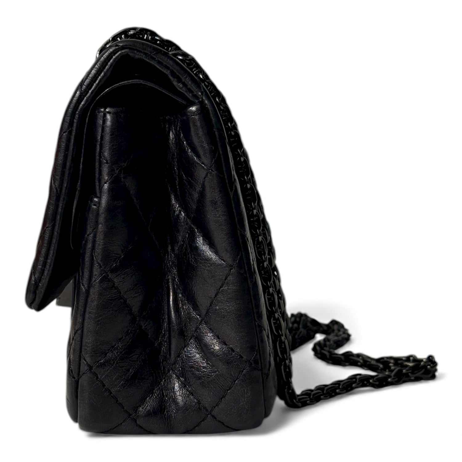 Chanel - Sac 2.55 full black 25 cm