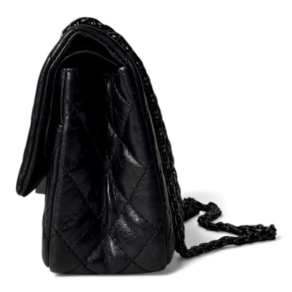 Chanel - Sac 2.55 full black 25 cm