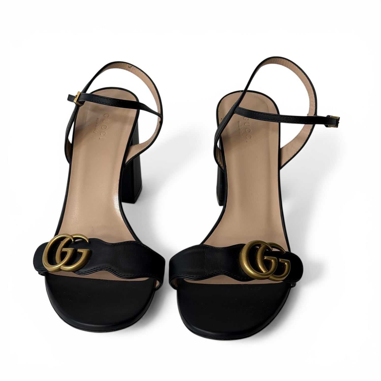 Gucci Sandales à Talons GG Marmont T.40 Noires | Les Folies d’Eugénie
