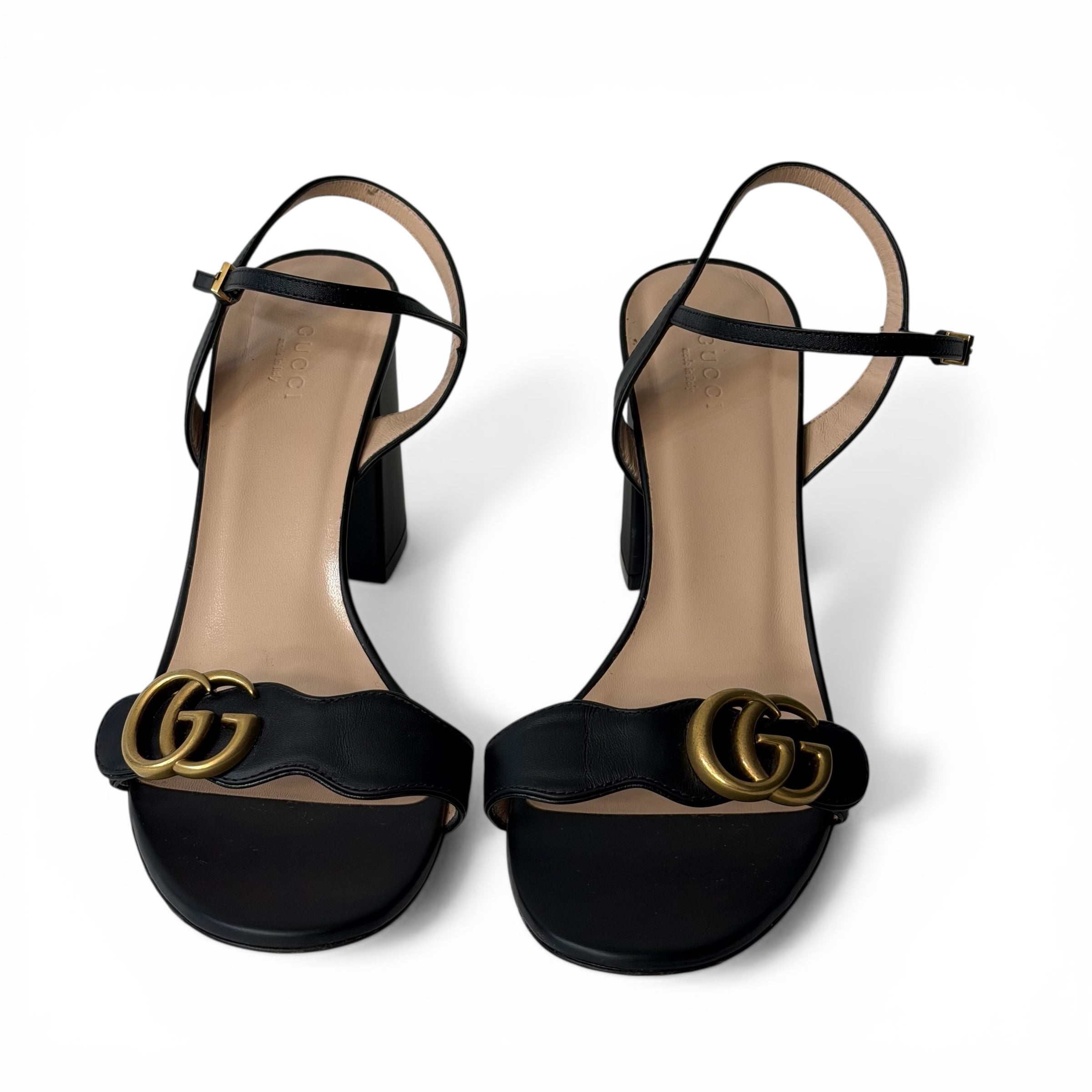 Gucci Sandales à Talons GG Marmont T.40 Noires | Les Folies d’Eugénie