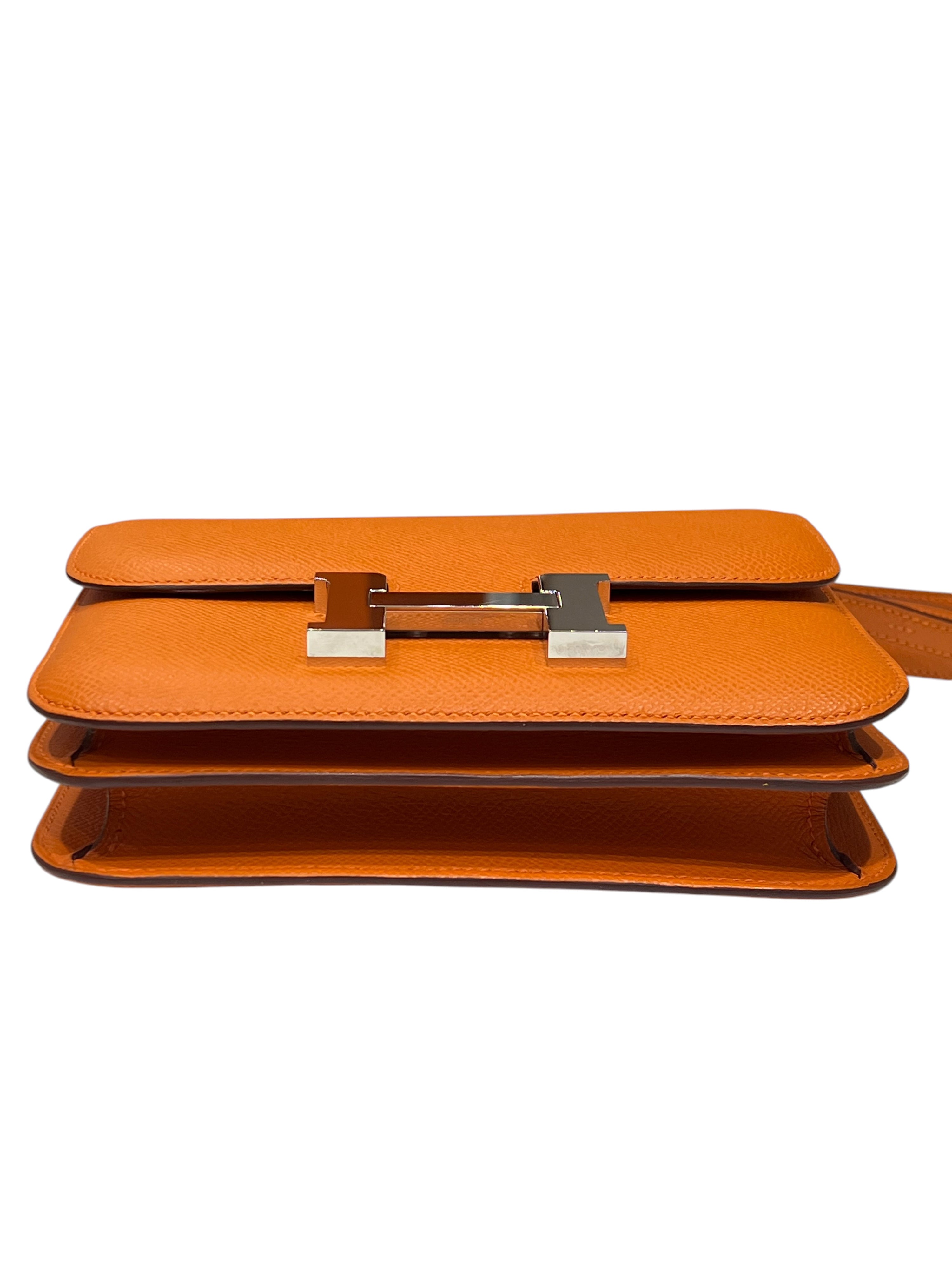 Hermès - sac constance 18 cuir epsom orange
