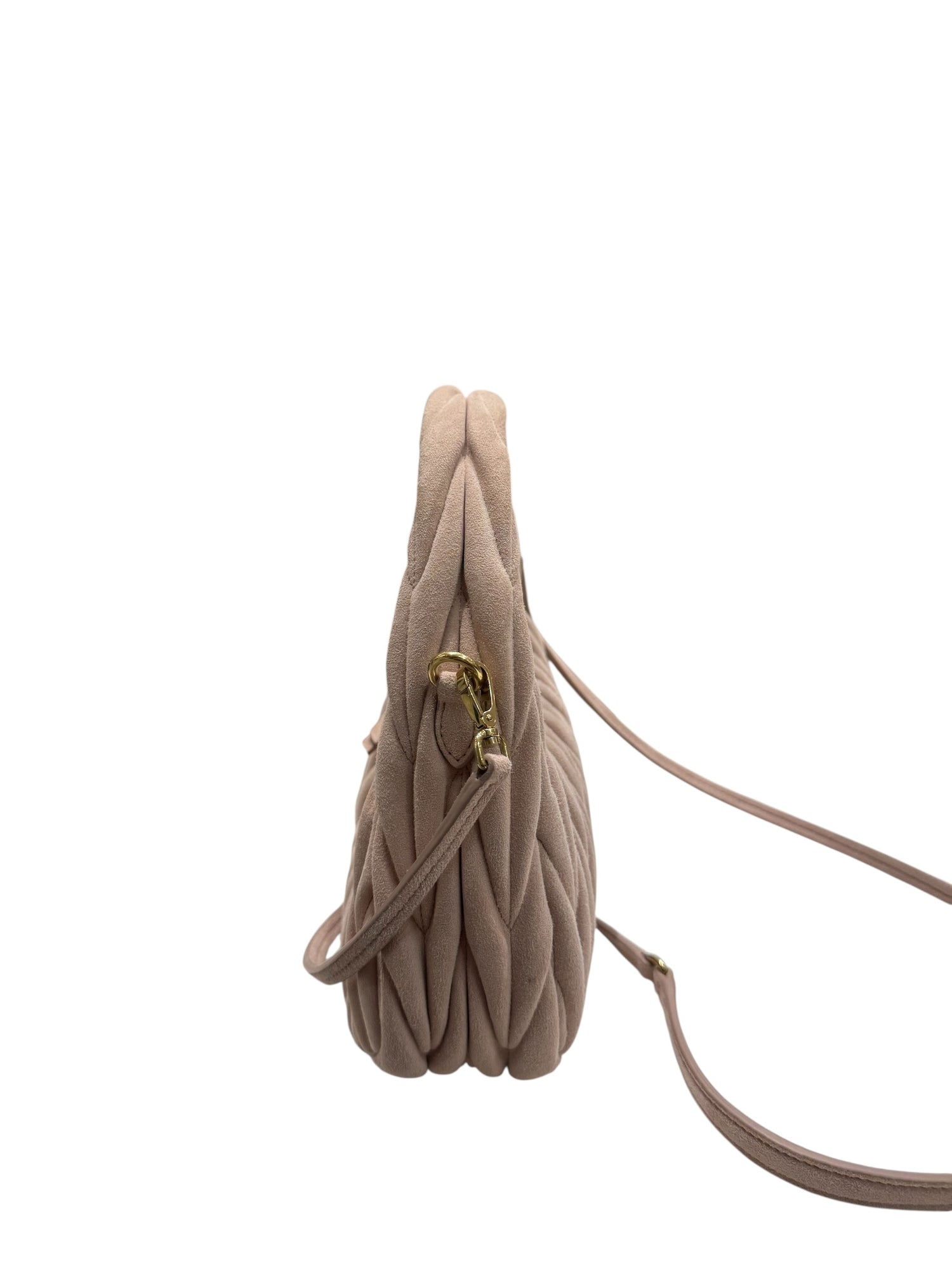 Miu Miu - Sac Wander daim rose nappa matelassé