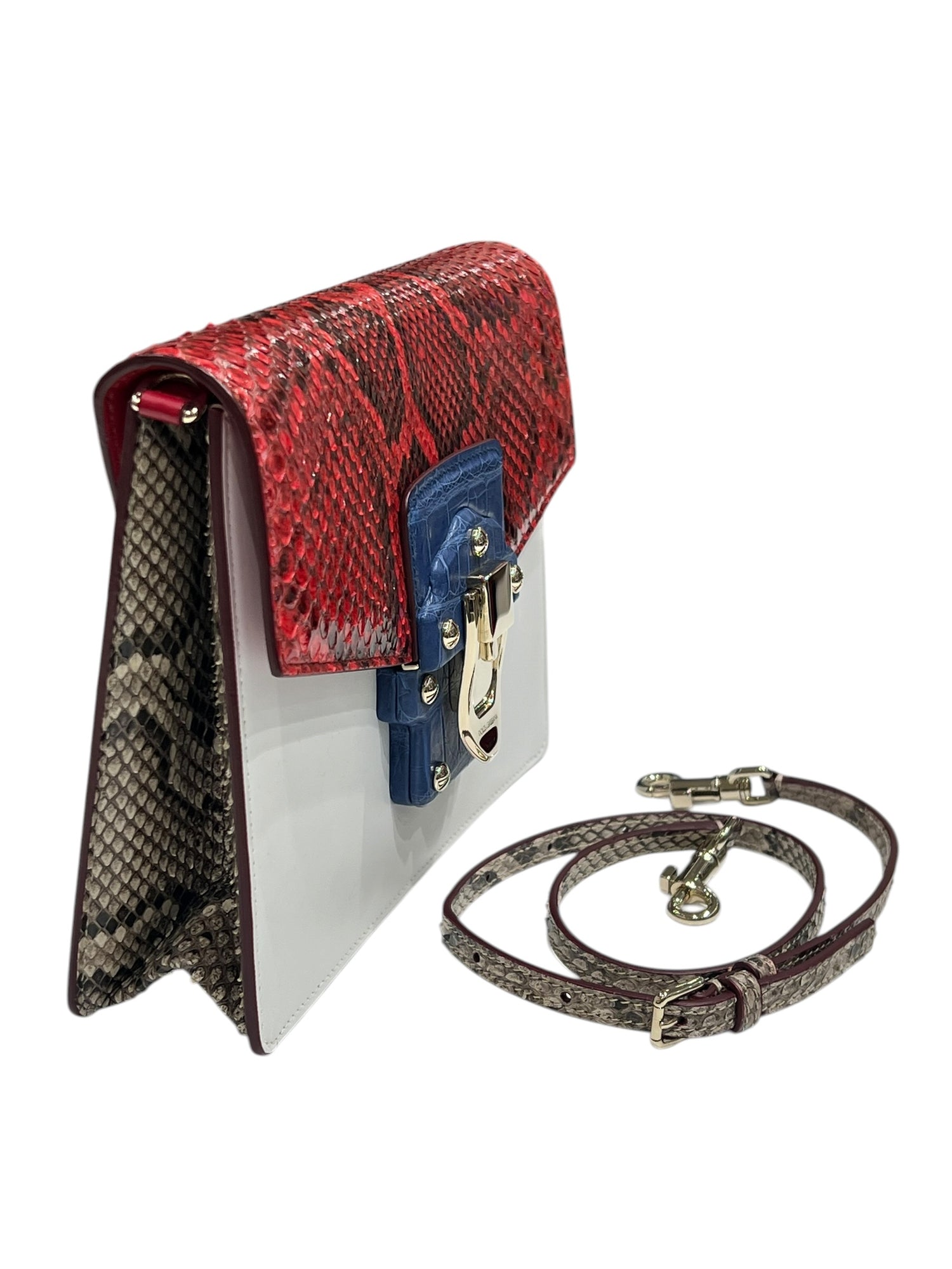 Dolce Gabbana - sac lucia bleu blanc rouge