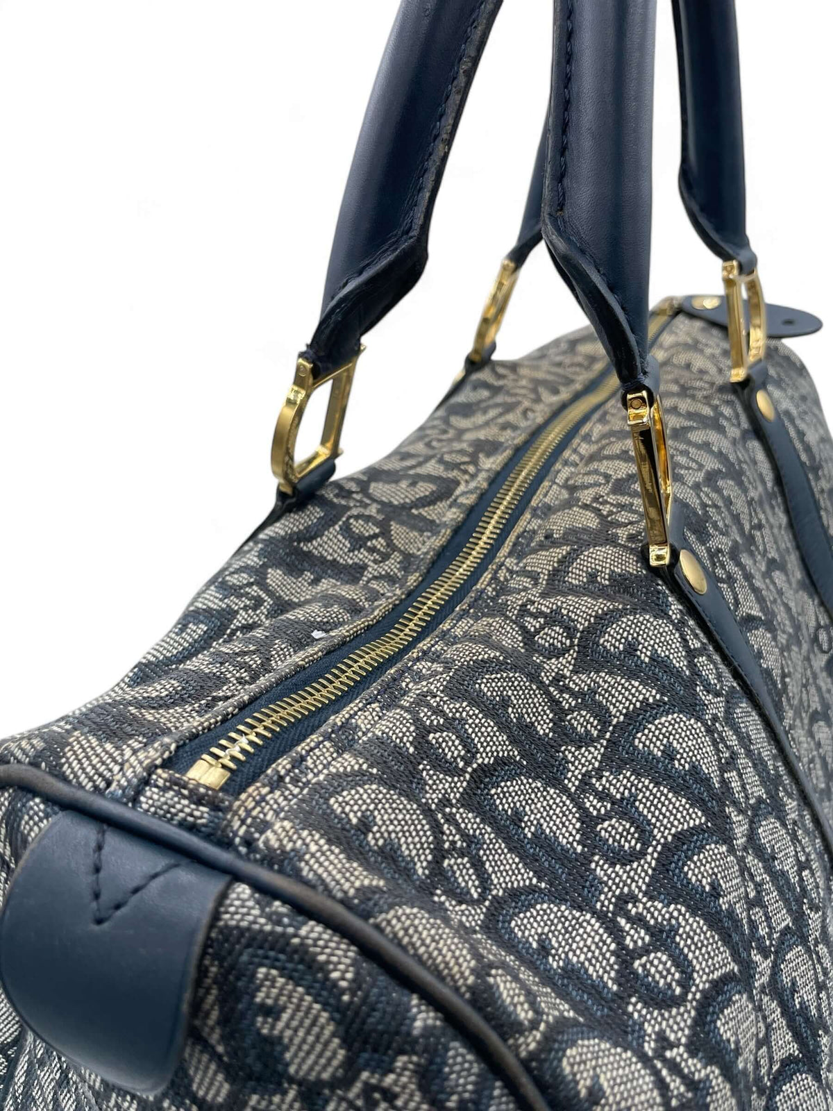 Christian Dior - Borsa a mano trotter blu oblique