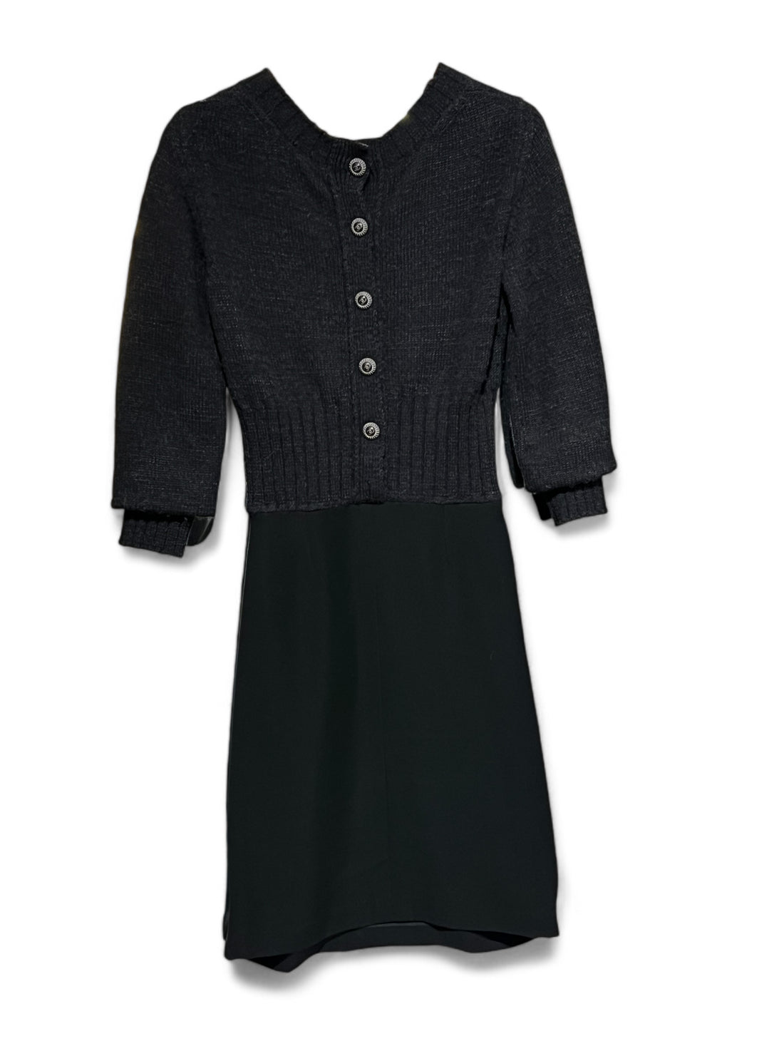 Chanel – Kleid aus zwei Materialien T38