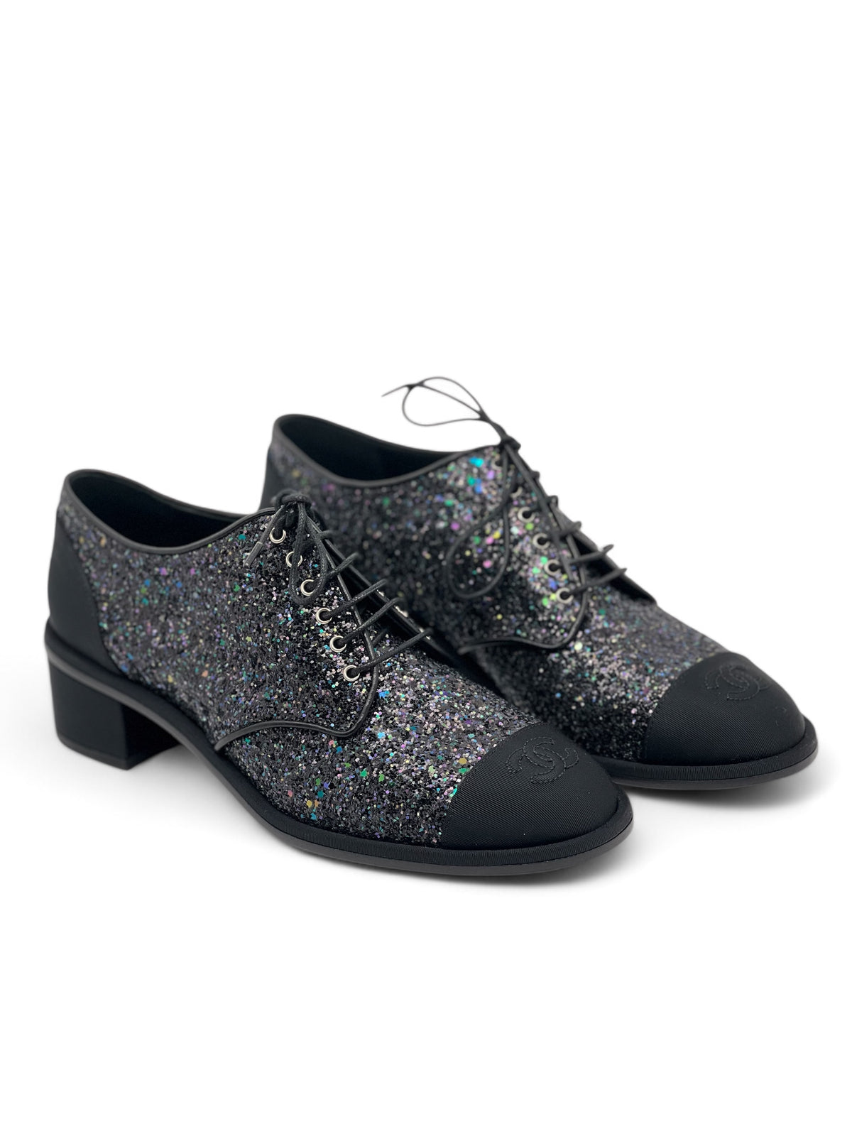 Chanel - Pailletten Mokassins T38,5