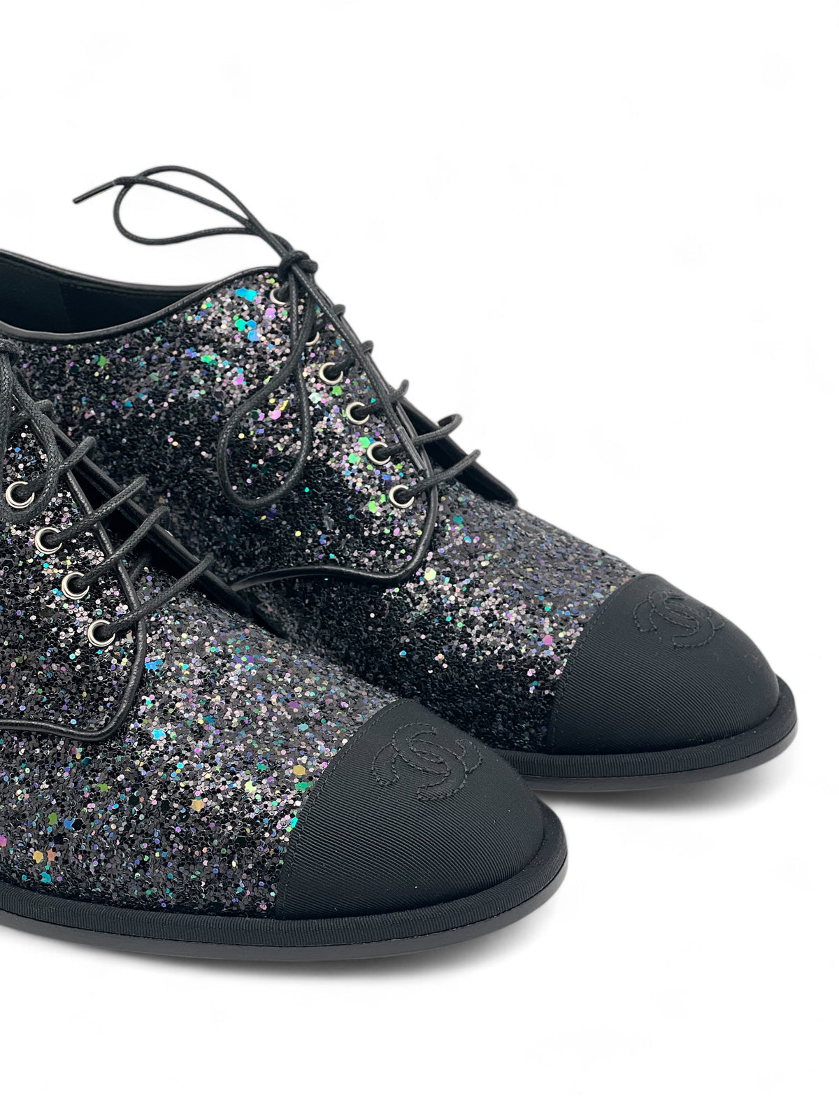 Chanel - Pailletten Mokassins T38,5