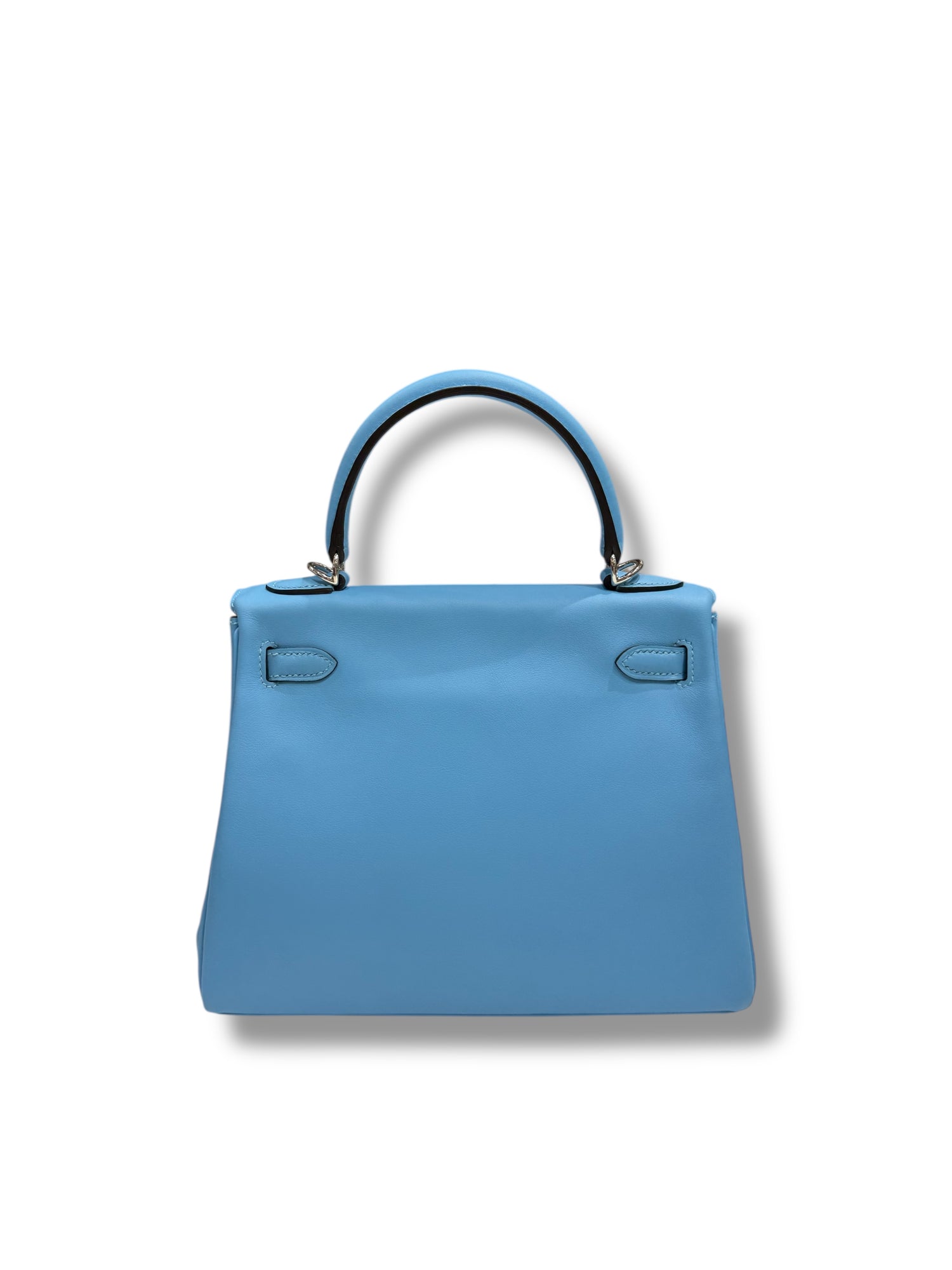 Hermès - Sac Kelly II 25 Swift retourné Bleu Céleste PHW