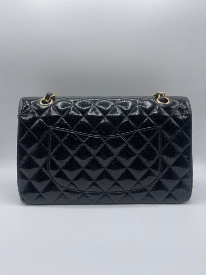 Chanel - Tasche 11.12 Zeitlos schwarz lackiert glitzernd