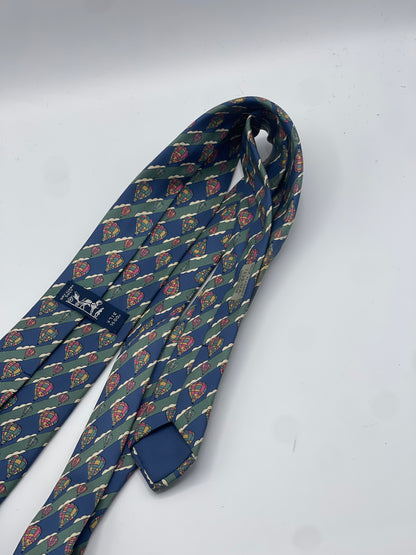 Hermès - Cravate motifs Cygnes