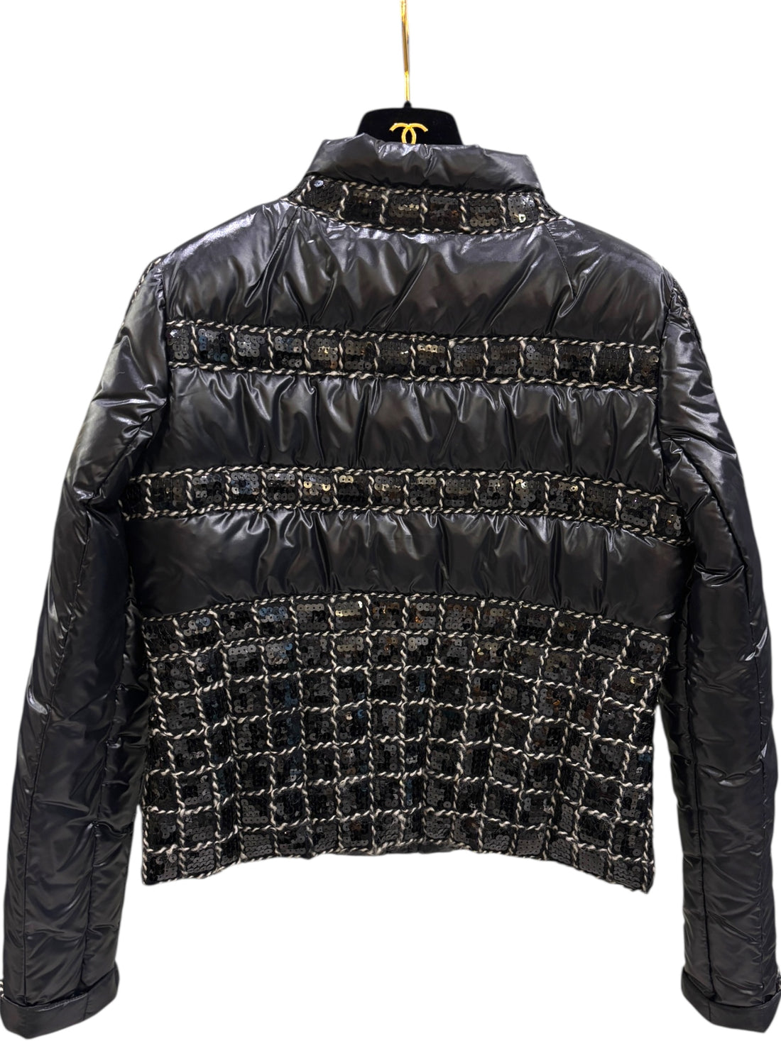 Chanel - Short long-sleeve puffer jacket size 40