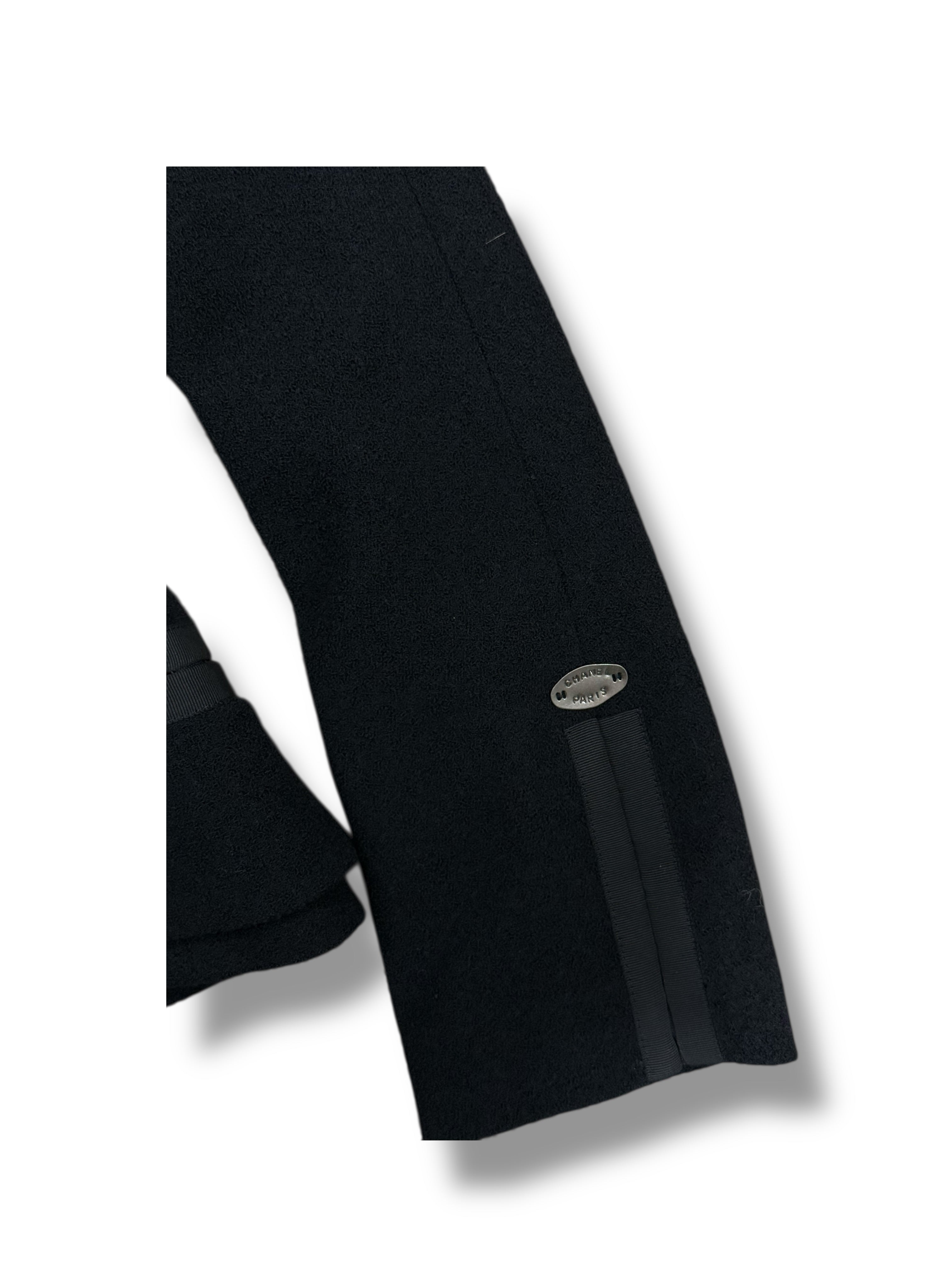 Chanel - Veste Laine Et Soie Noire T40 | Les Folies d&