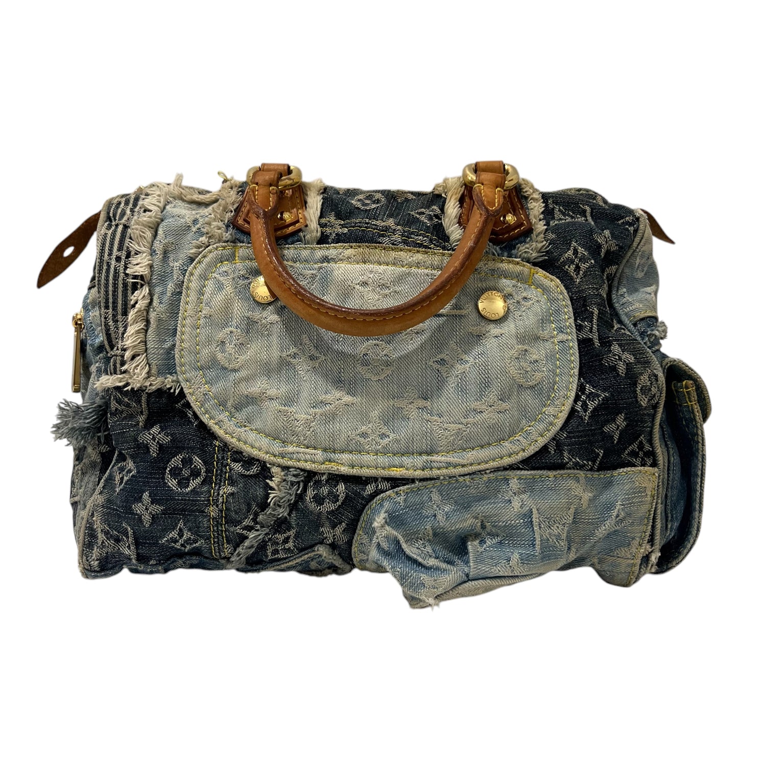Louis Vuitton - Sac Speedy dénim patchwork