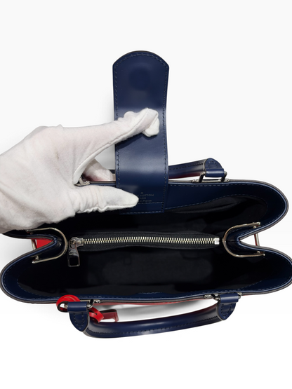 Louis Vuitton - Sac Kleber cuir épi rouge et bleu