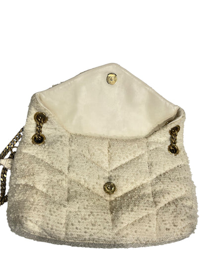 Saint Laurent - Puffer Medium en tweed écru